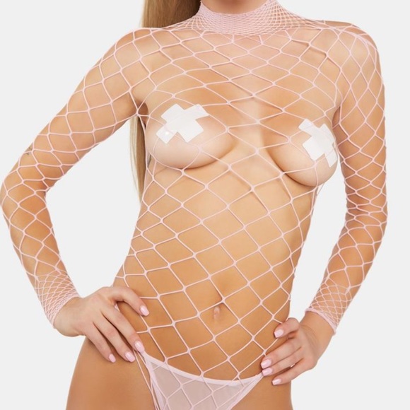NWT Sweet Dancing All Night Fishnet Bodystocking - Picture 1 of 4